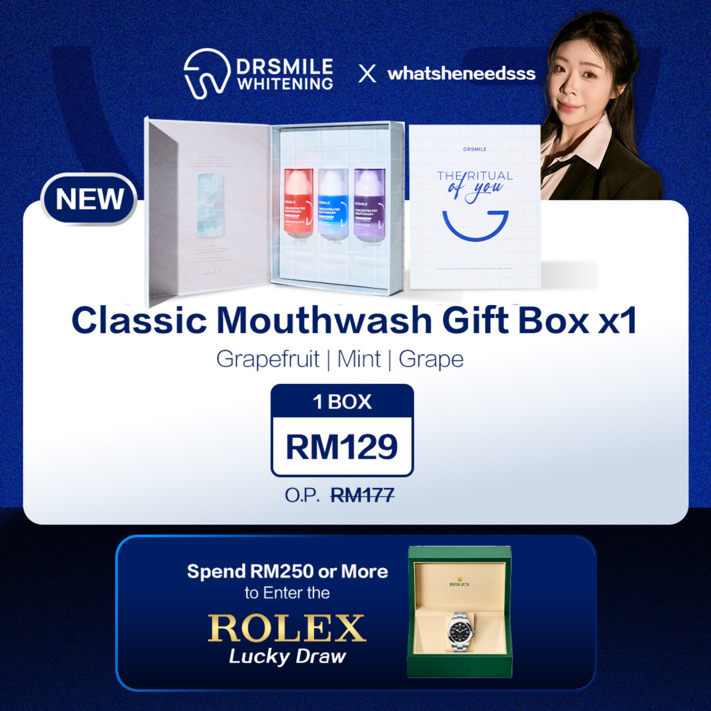Whatsheneedsss x DRSMILE — Mouthwash Set Box x1
