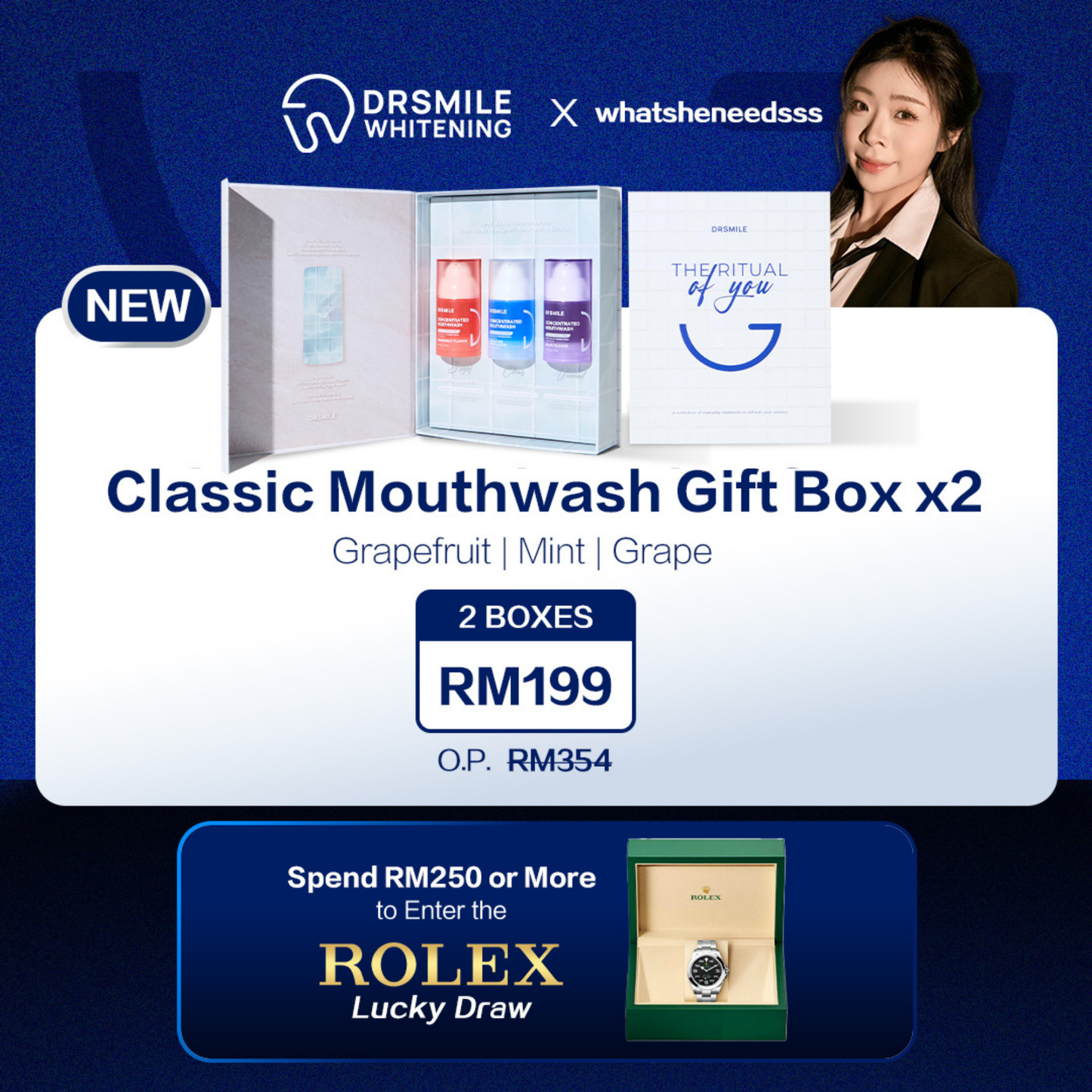 Whatsheneedsss x DRSMILE — Mouthwash Set Box x2